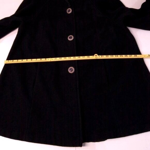 Lady Suzette 18/20 Wool Overcoat Padded Shoulders Raglan Sleeves USA EUC - Picture 11 of 11